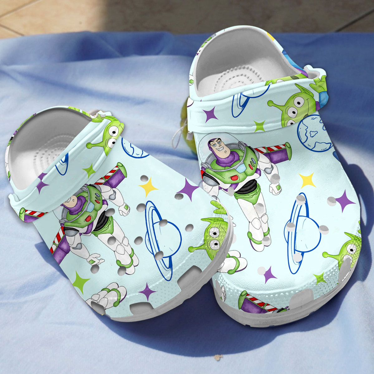 Buzz Lightyear Toy Story Cartoon Crocs Crocband Clogs Shoes Comfortable For Men Women and Kids