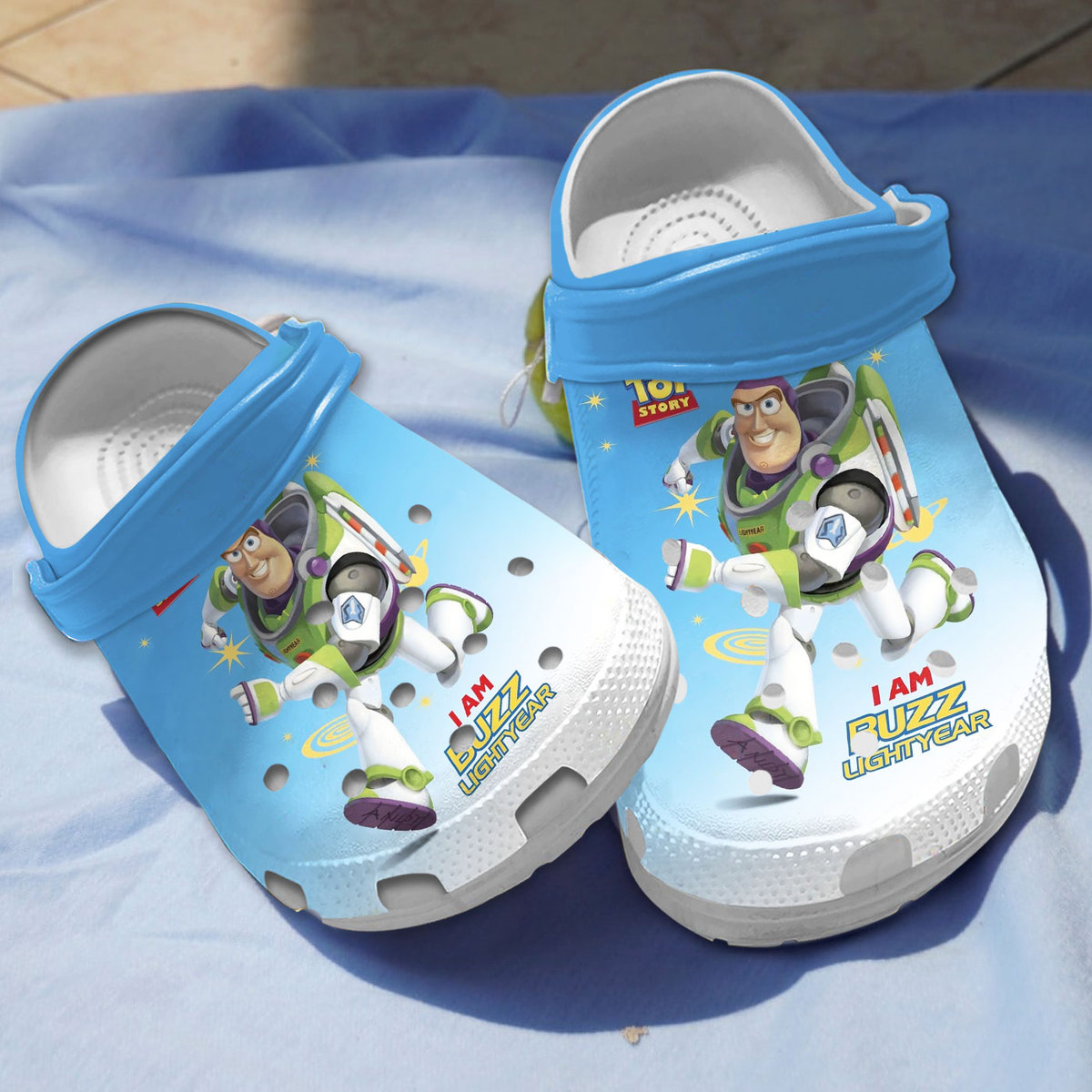 Buzz Lightyear Toy Story Cartoon Crocs Crocband Clogs Shoes Comfortable For Men Women and Kids