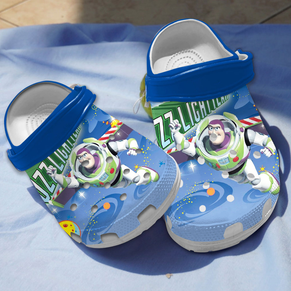 Buzz Lightyear Toy Story Cartoon Crocs Crocband Clogs Shoes Comfortable For Men Women and Kids