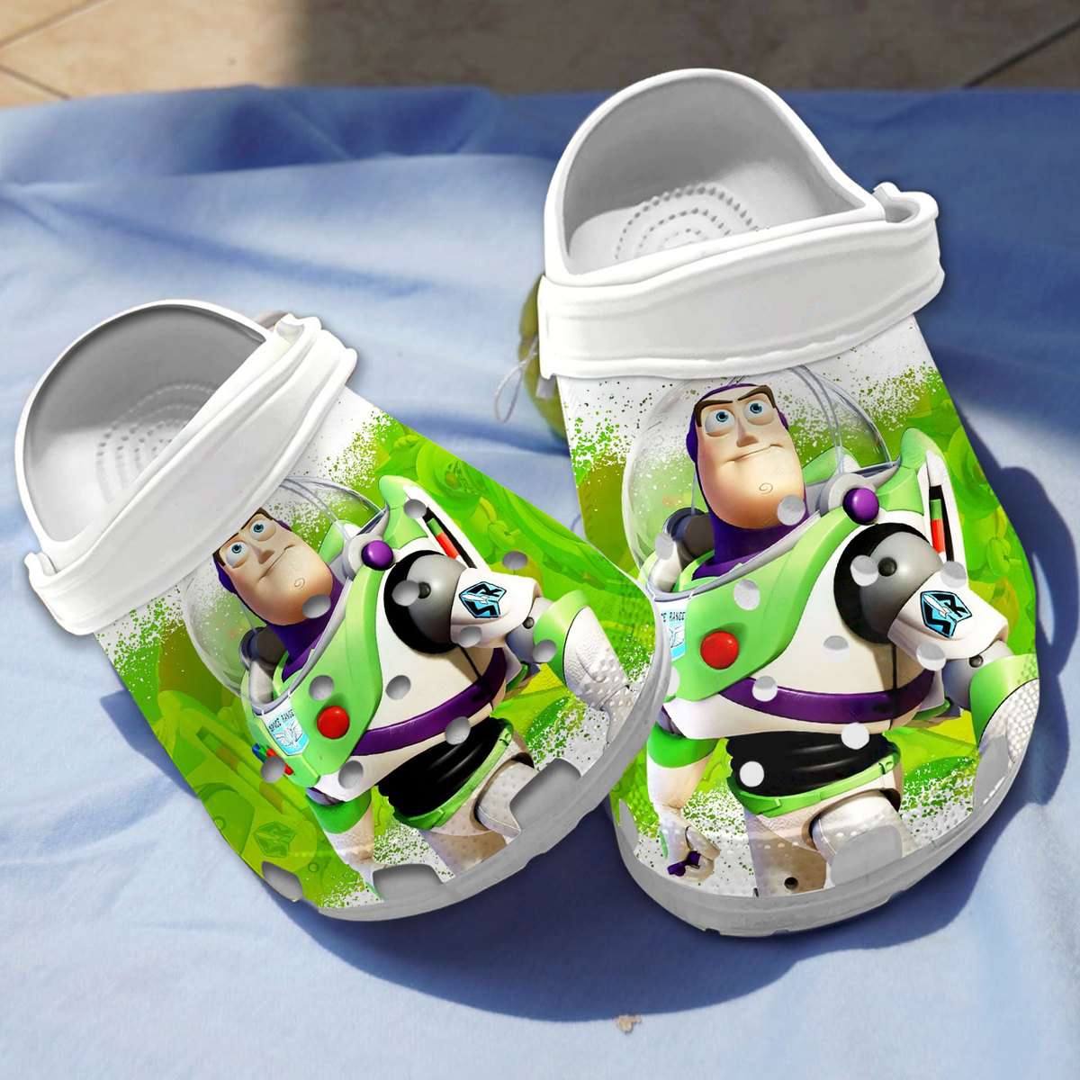 Buzz Lightyear Toy Story Cartoon Crocs Crocband Clogs Shoes Comfortable For Men Women and Kids