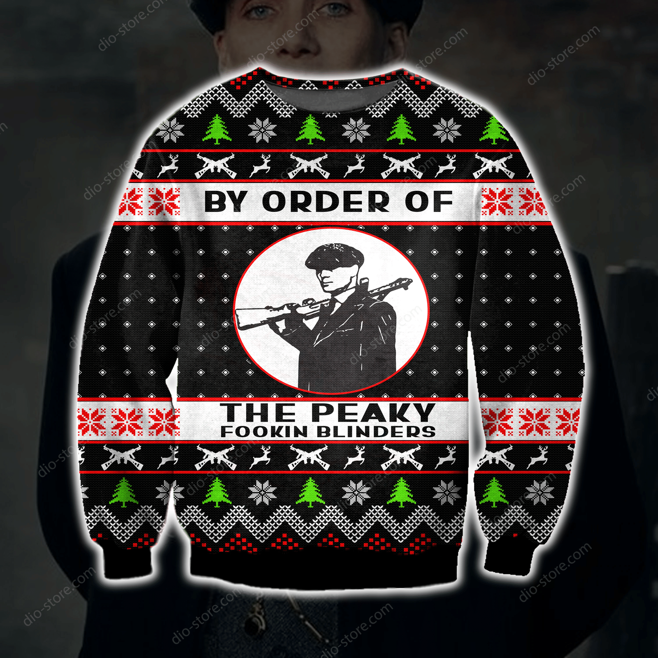 By Order Of The Peaky Blinders Knitting Pattern 3D Print Ugly Christmas Sweater Adult 3D Funny Matching for family