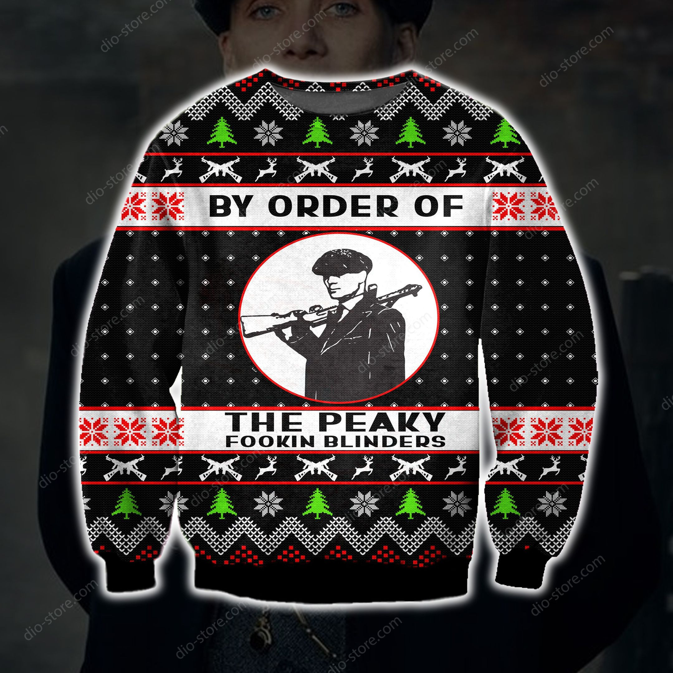By Order Of The Peaky Blinders Knitting Pattern 3D Print Ugly Christmas Sweater Adult 3D Funny Matching for family