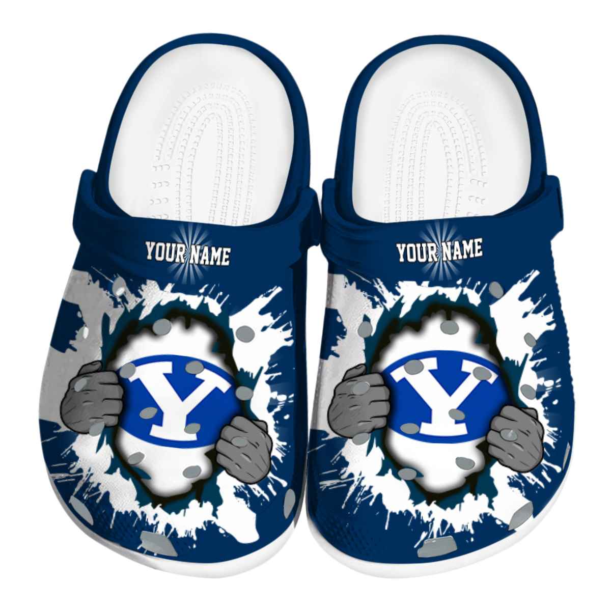 BYU Cougars NCAA Sport Crocs Crocband Clogs Shoes Comfortable For Men Women and Kids