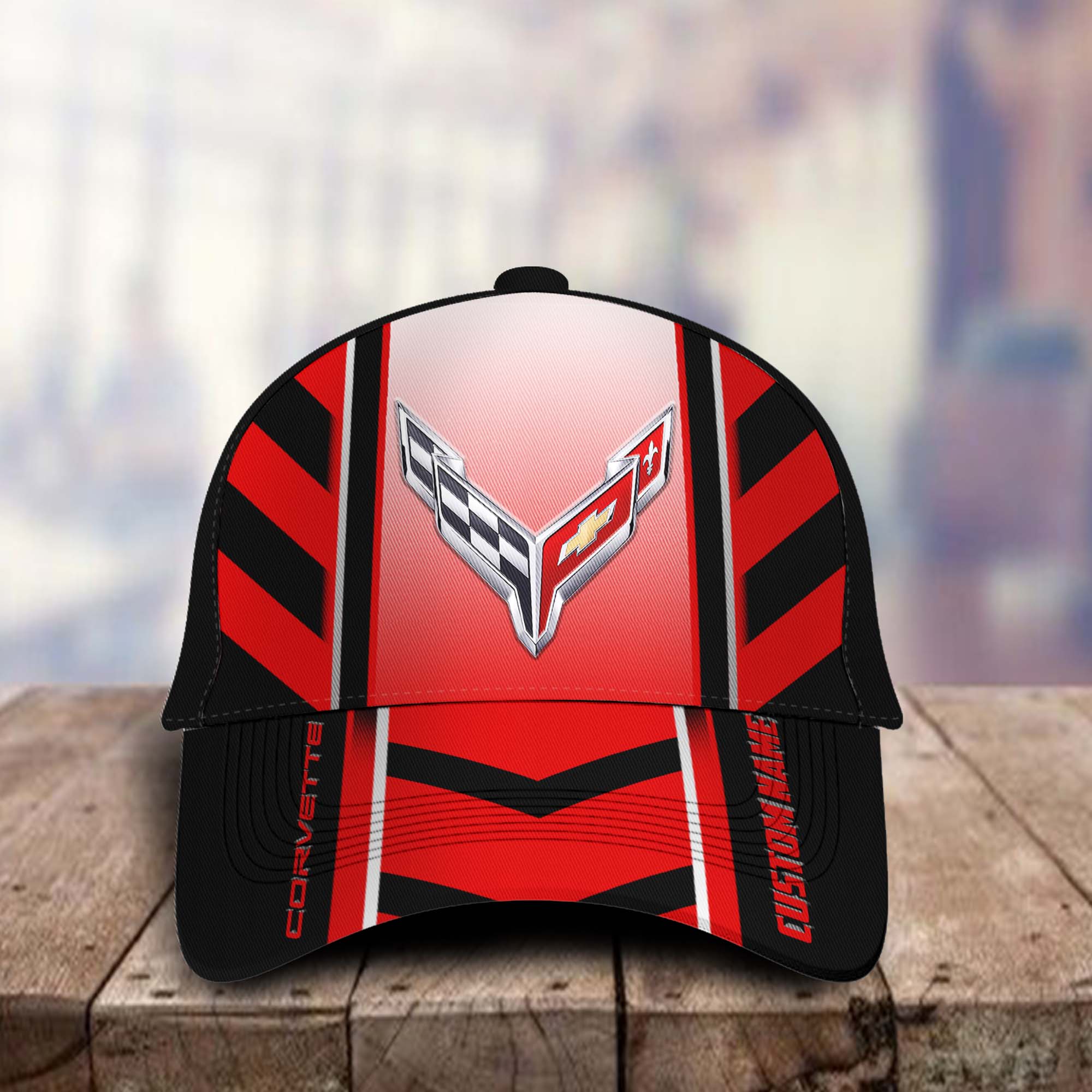 C8 Corvette 3D Classic Cap Custom Name Trucker Hats Custom Hats Gifts For Men & Women
