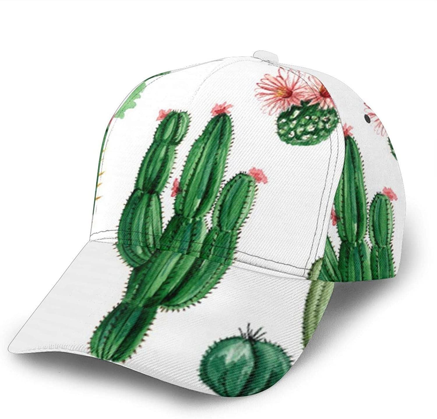 Cactus Print Classic Baseball 3D Cap Adjustable Twill Sports Dad Hats For Unisex Trucker Hats Custom Hats Gifts For Men & Women