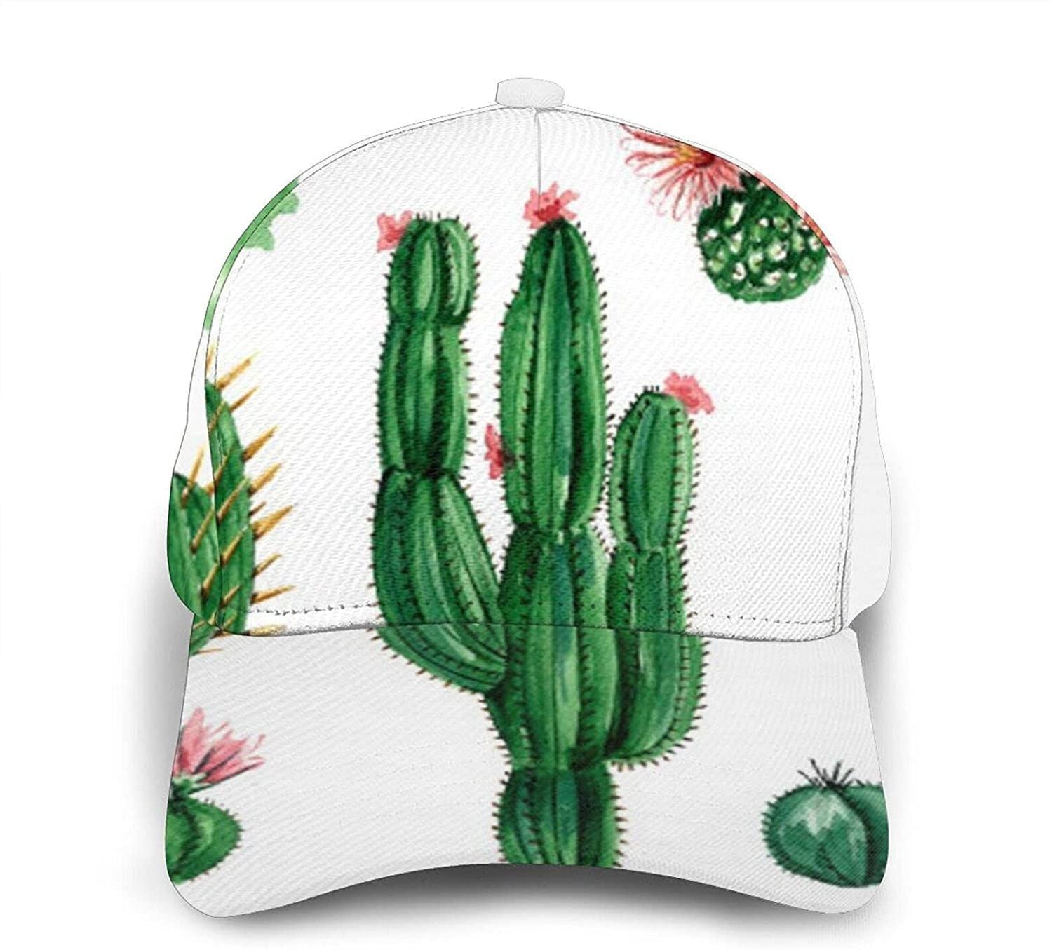 Cactus Print Classic Baseball 3D Cap Adjustable Twill Sports Dad Hats For Unisex Trucker Hats Custom Hats Gifts For Men & Women