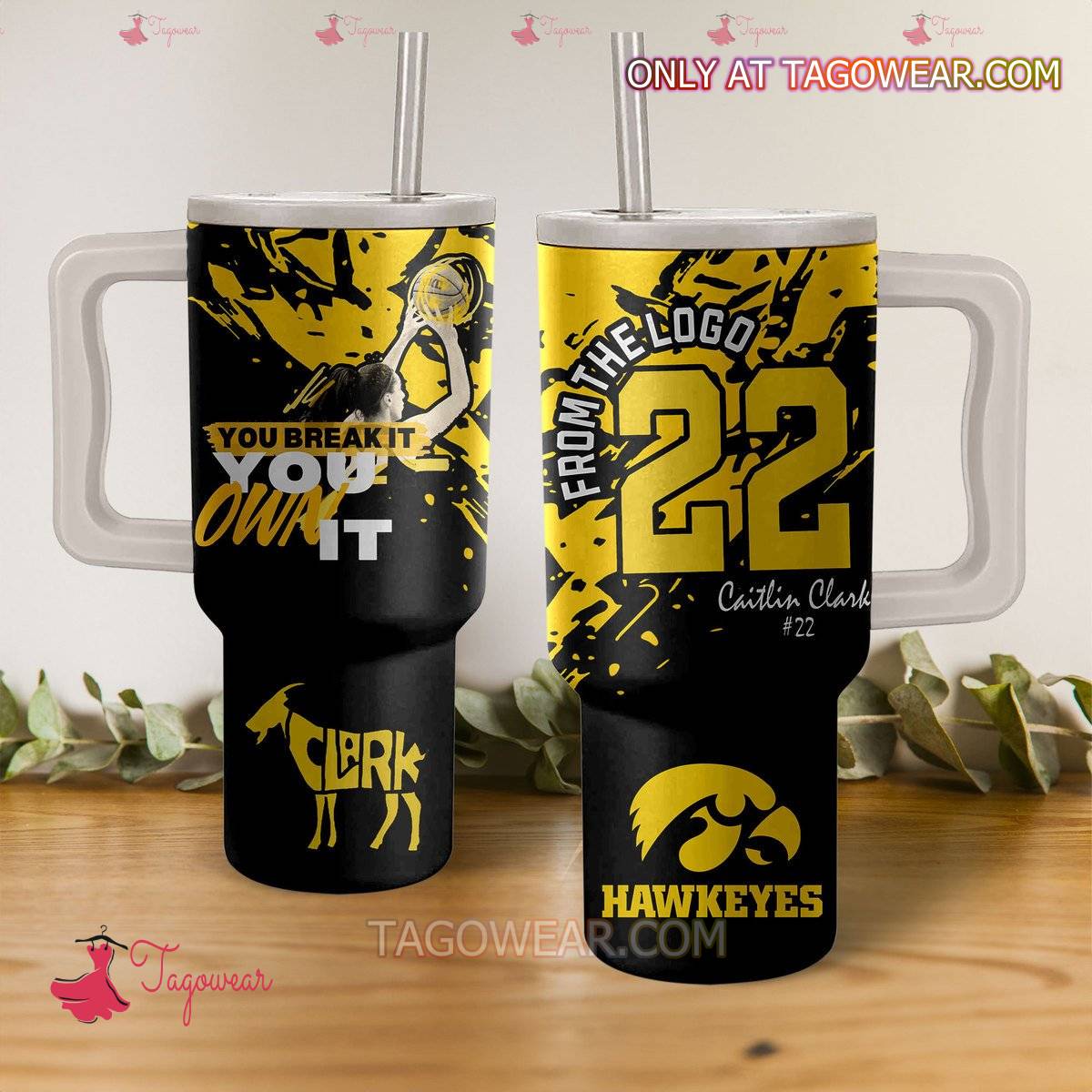 Caitlin Clark Iowa Hawkeyes NCAA Custom Stanley Cup 40 oz 30 oz Tumbler With HandleTVC230102