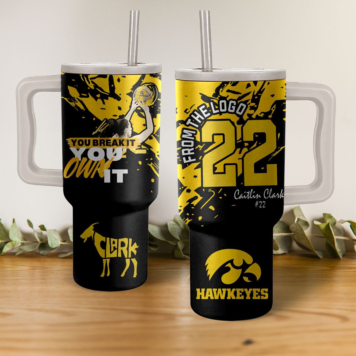 Caitlin Clark Iowa Hawkeyes NCAA Custom Stanley Cup 40 oz 30 oz Tumbler With HandleTVC2301151