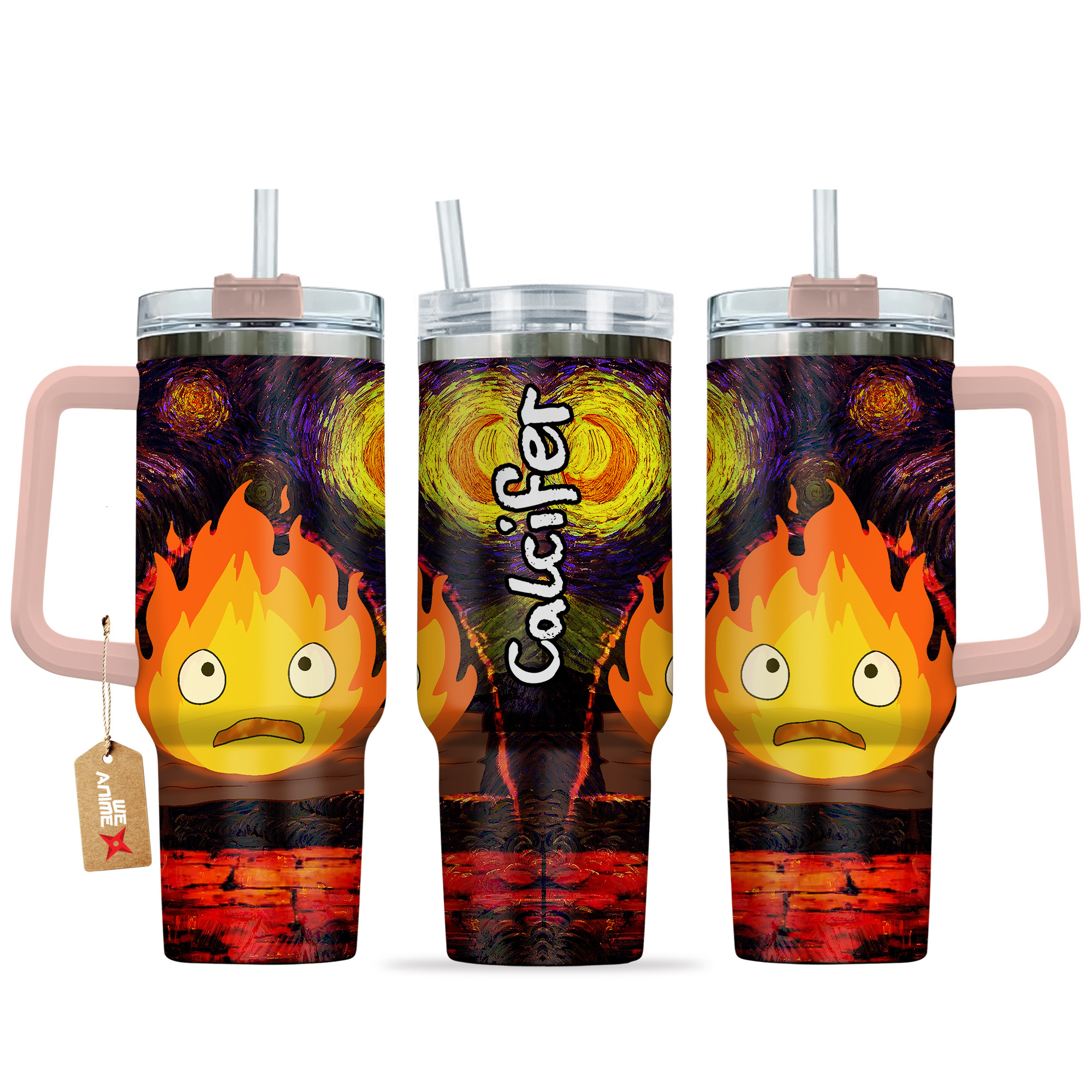 Calcifer Howl’s Moving Castle Anime Custom Stanley Cup 40 oz 30 oz Tumbler With HandleTVC2301136