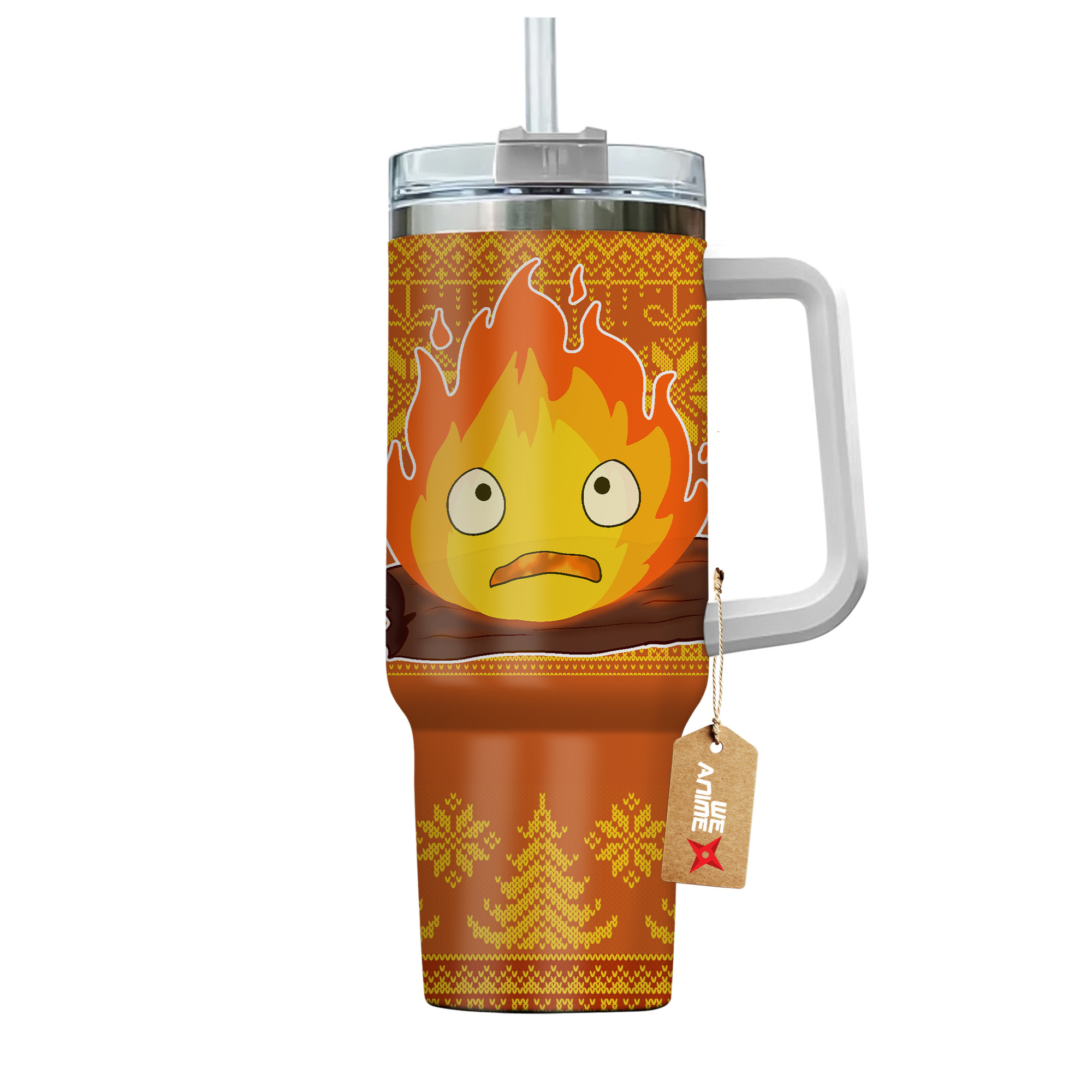 Calcifer Howl’s Moving Castle Anime Custom Stanley Cup 40 oz 30 oz Tumbler With HandleTVC2301165 - Image 4