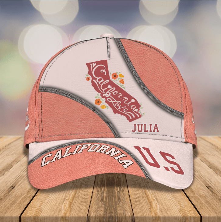 California Cap, 4th of July Personalized California Classic Cap for Men, Women, Custom Name Cali Bear Cap Hat Trucker Hats Custom Hats Gifts For Men & Women