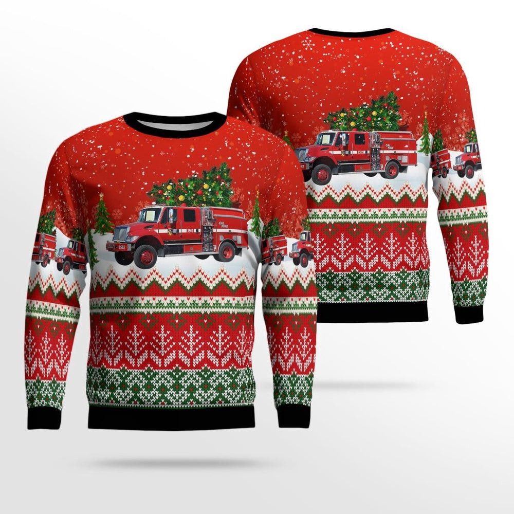 California Department of Forestry and Fire Protection Type 3 Wildland Contract Christmas Ugly Sweater Xmas Unisex Sweater Christmas Gifts For Men Women