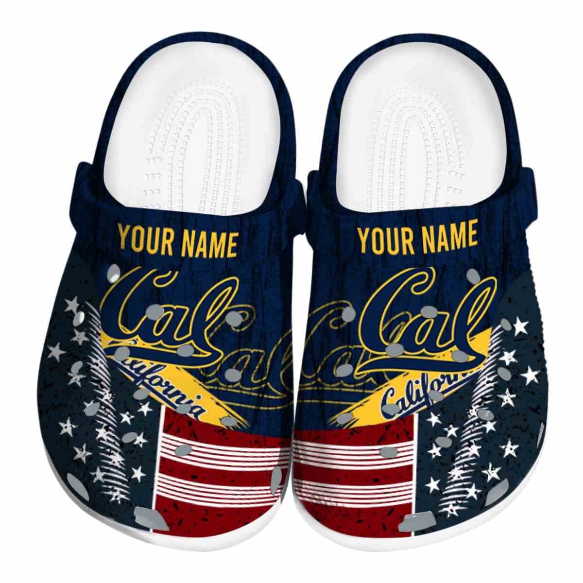 California Golden Bears NCAA Sport Crocs Crocband Clogs Shoes Comfortable For Men Women and Kids