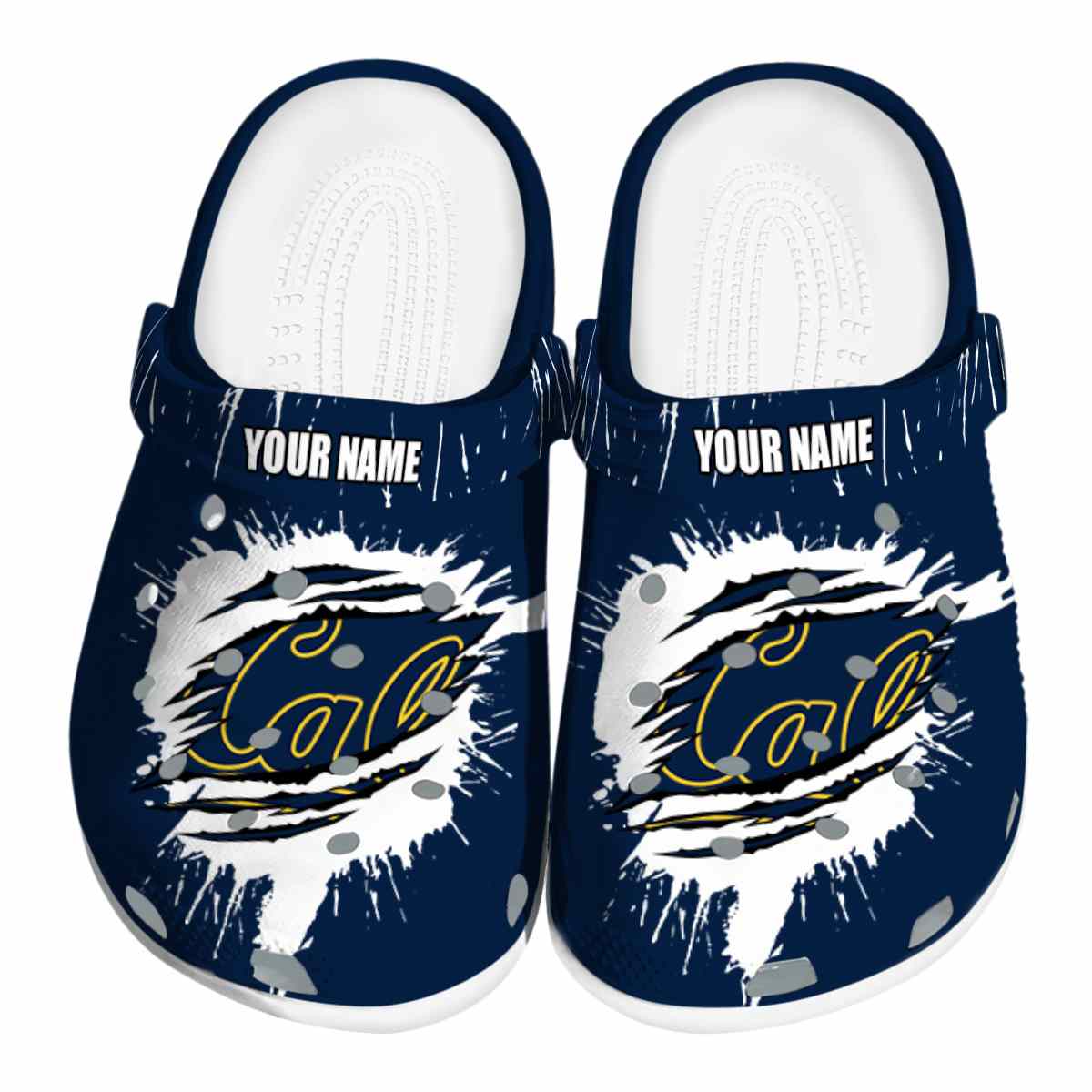 California Golden Bears NCAA Sport Crocs Crocband Clogs Shoes Comfortable For Men Women and Kids