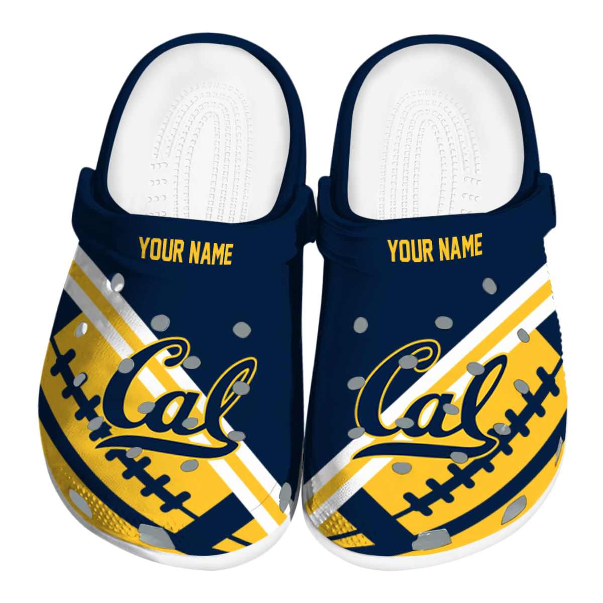 California Golden Bears NCAA Sport Crocs Crocband Clogs Shoes Comfortable For Men Women and Kids