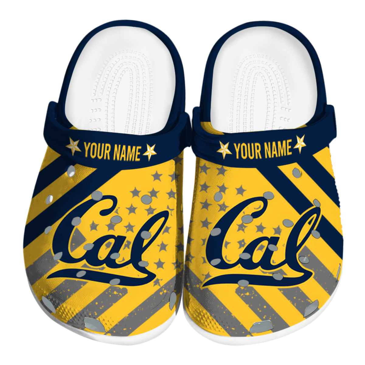 California Golden Bears NCAA Sport Crocs Crocband Clogs Shoes Comfortable For Men Women and Kids