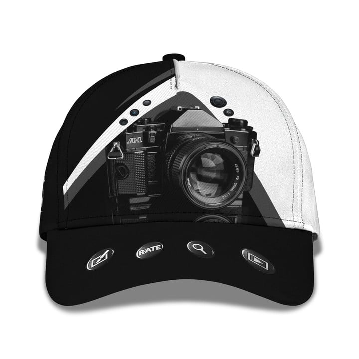Camera Cap Personalized Name 3D Photography, Videography Cap Trucker Hats Custom Hats Gifts For Men & Women