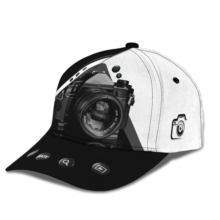 Camera Cap Personalized Name 3D Photography, Videography Cap Trucker Hats Custom Hats Gifts For Men & Women