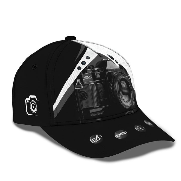 Camera Cap Personalized Name 3D Photography, Videography Cap Trucker Hats Custom Hats Gifts For Men & Women