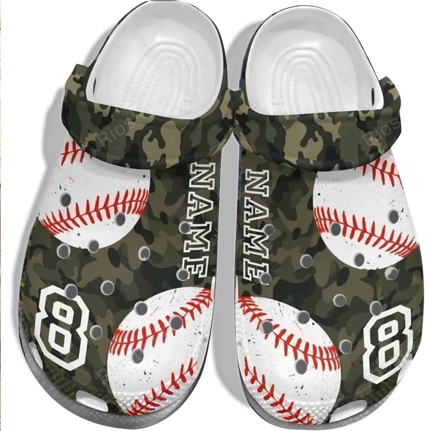 Camo Baseball clog For Army Veteran - Baseball Custom Shoes