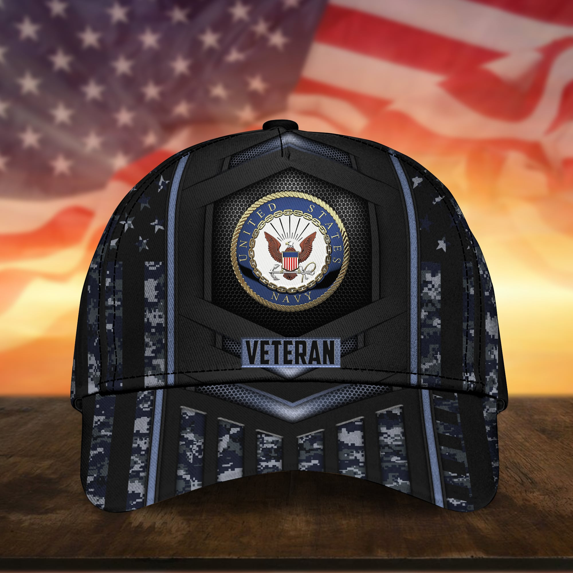 Camor Soliders U.S Navy Veteran Cap Camor Cap Trucker Hats Custom Hats Gifts For Men & Women