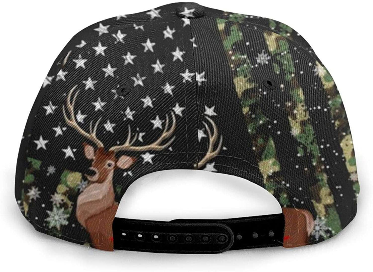 Camouflage American Flag Deer Hunting Adjustable Snapback Unisex 3D Printed Baseball Cap Trucker Sports Trucker Hats Custom Hats Gifts For Men & Women