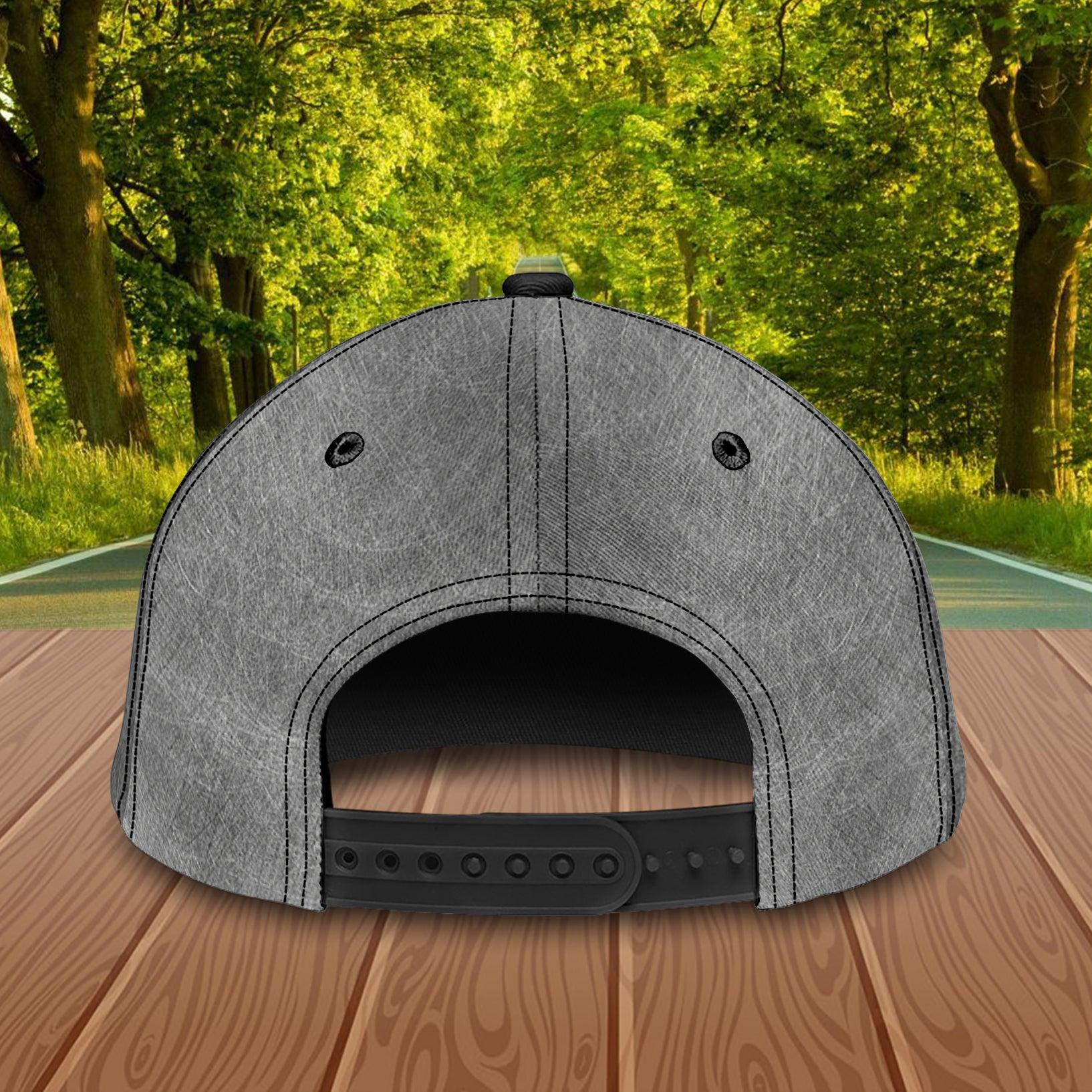 Camping Gray Pattern Personalized Classic Cap, Personalized Gift for Camping Lovers Trucker Hats Custom Hats Gifts For Men & Women