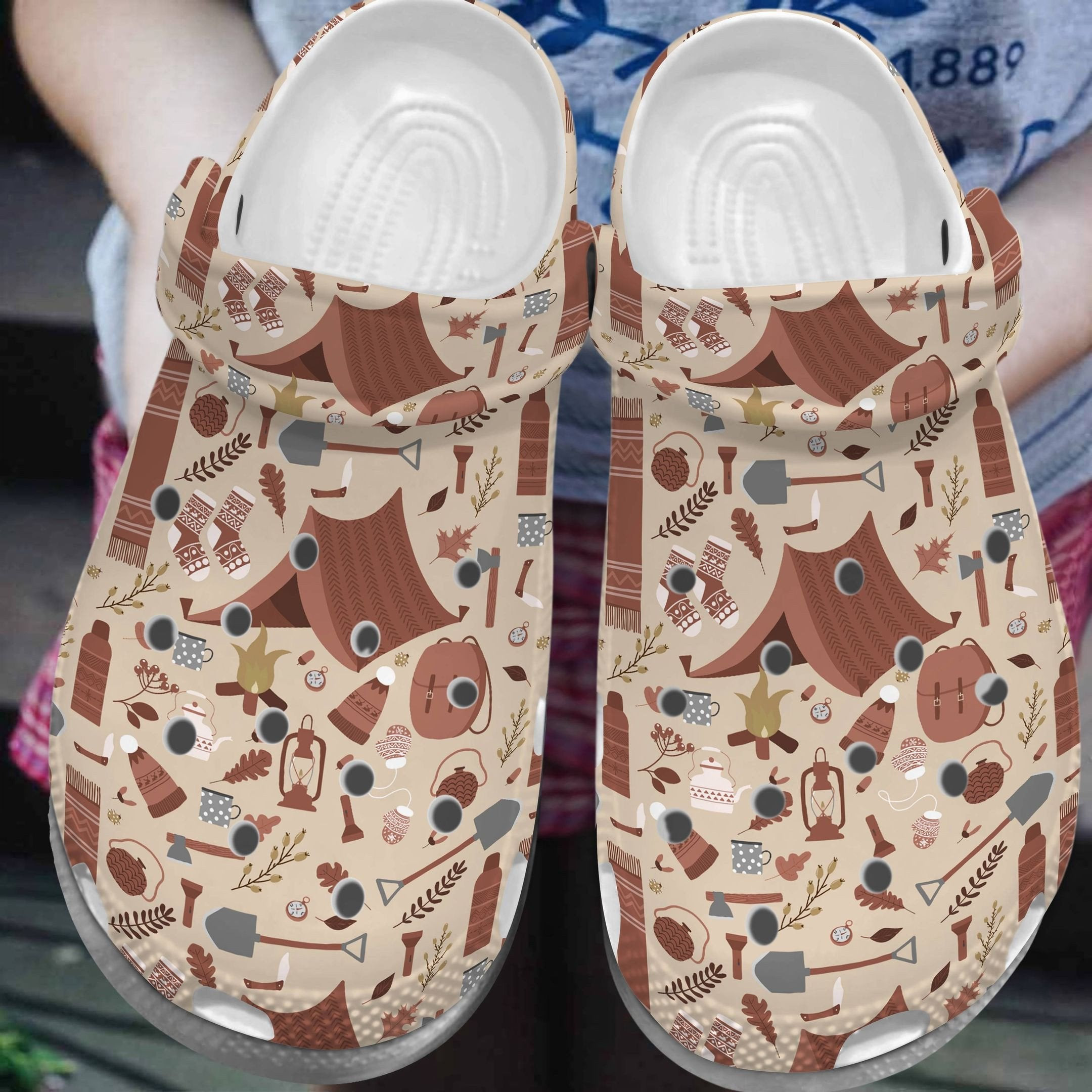 Camping Night Shoes - Camping Gear clog Birthday Gift For Men Women