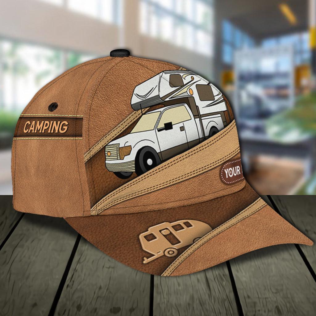 Camping Personalized Classic Cap, Personalized Gift for Camping Lovers Trucker Hats Custom Hats Gifts For Men & Women