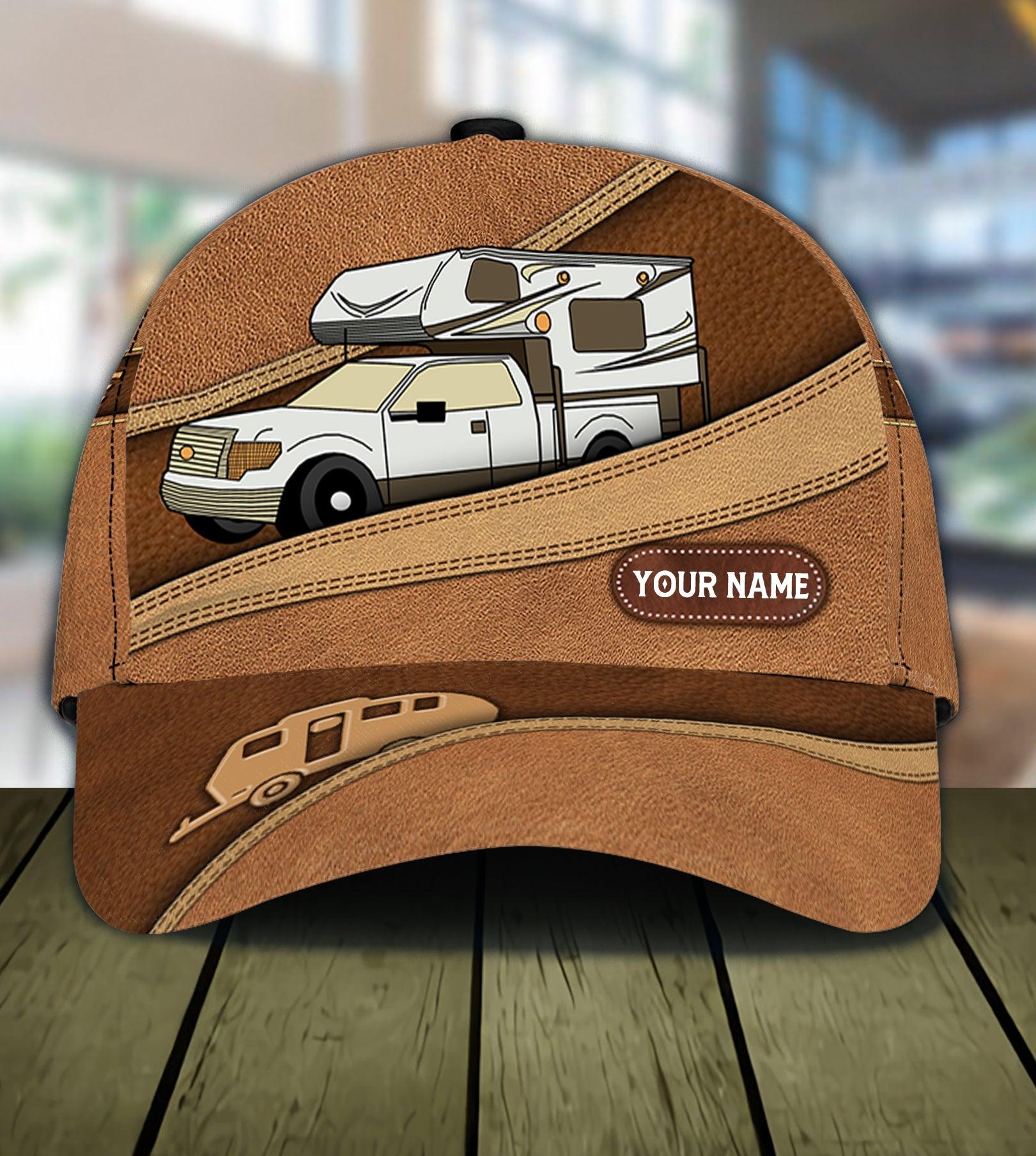 Camping Personalized Classic Cap, Personalized Gift for Camping Lovers Trucker Hats Custom Hats Gifts For Men & Women