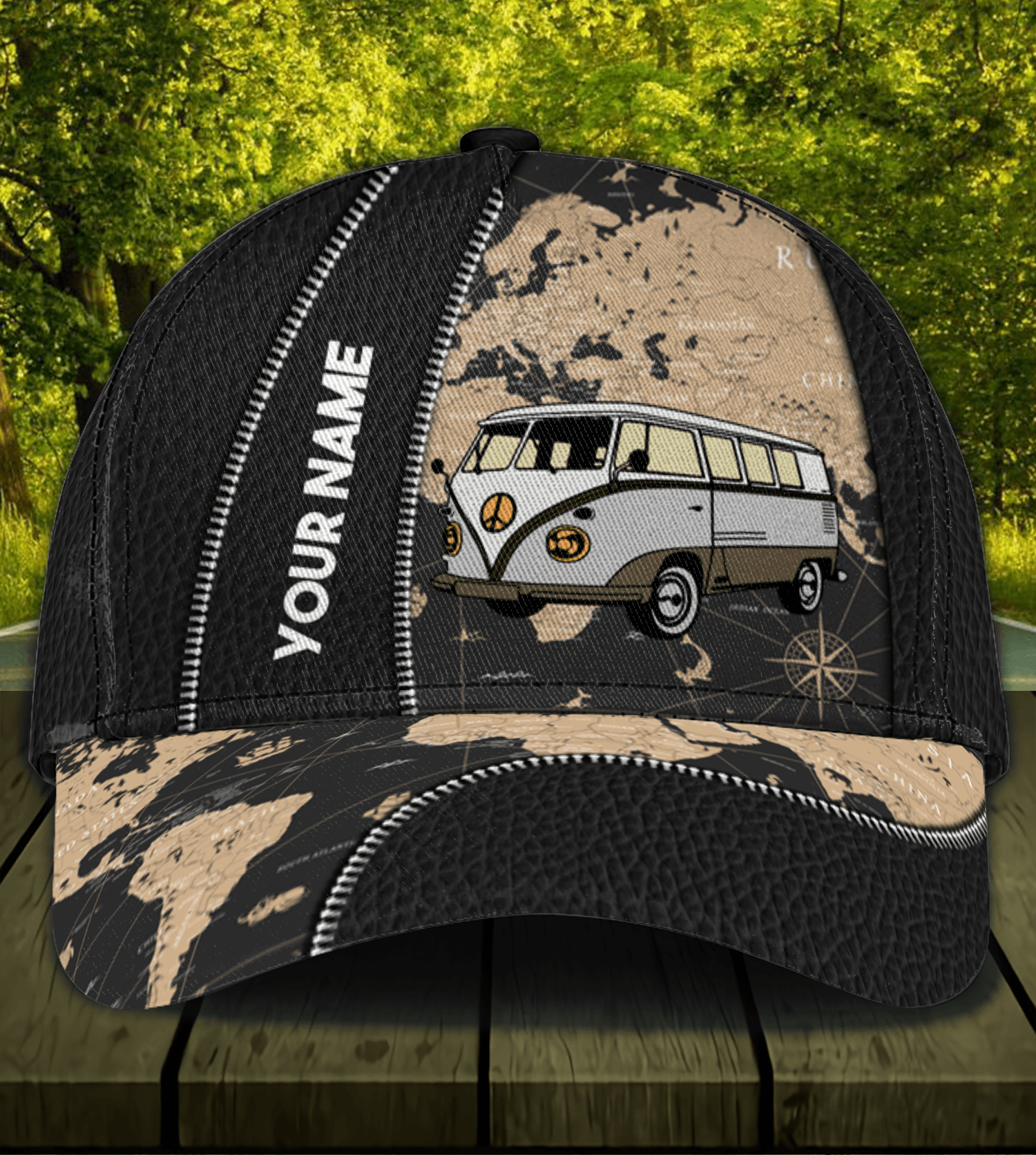 Camping Personalized Classic Cap, Personalized Gift for Camping Lovers Trucker Hats Custom Hats Gifts For Men & Women