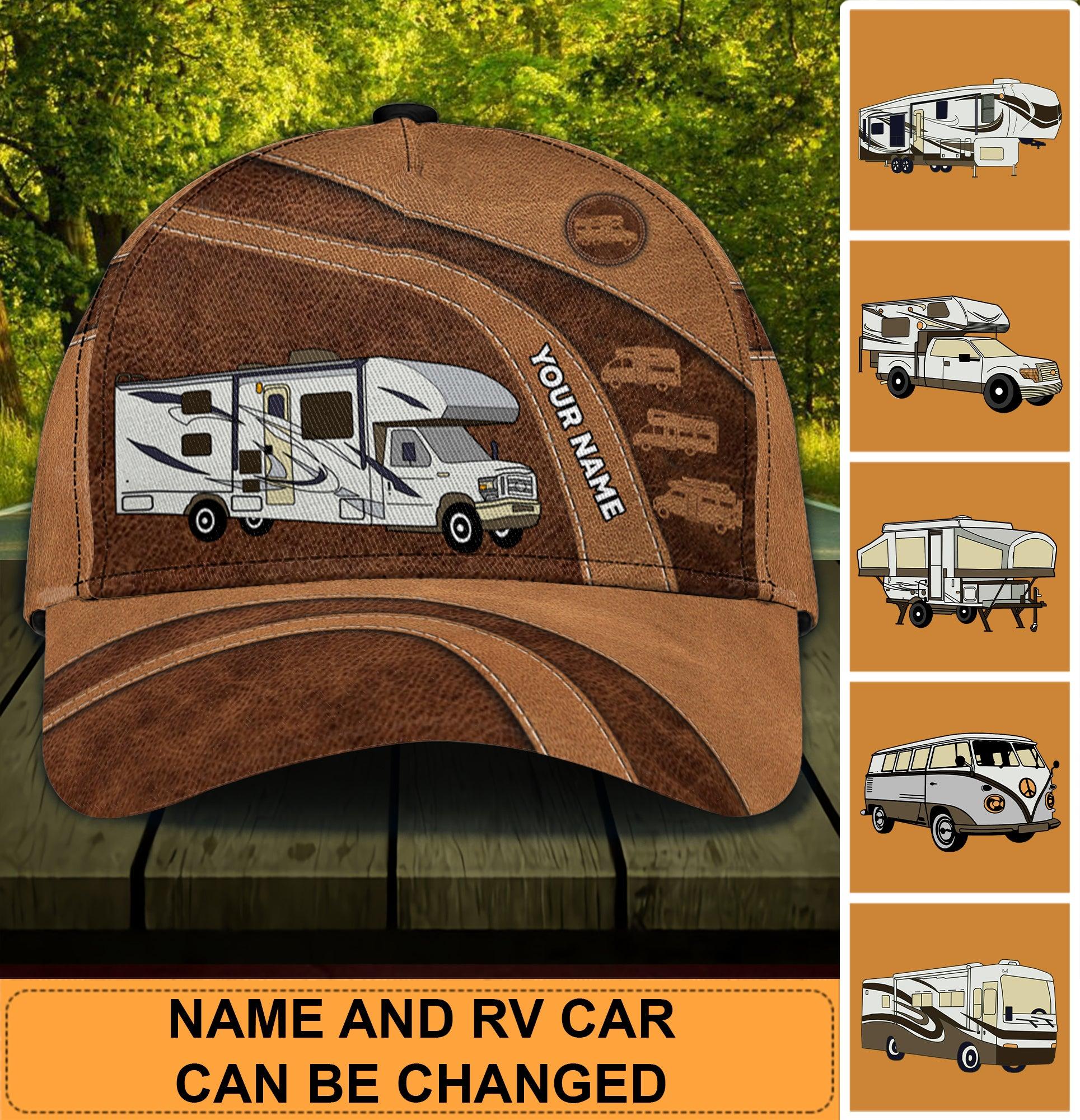 Camping Personalized Classic Cap, Personalized Gift for Camping Lovers Trucker Hats Custom Hats Gifts For Men & Women