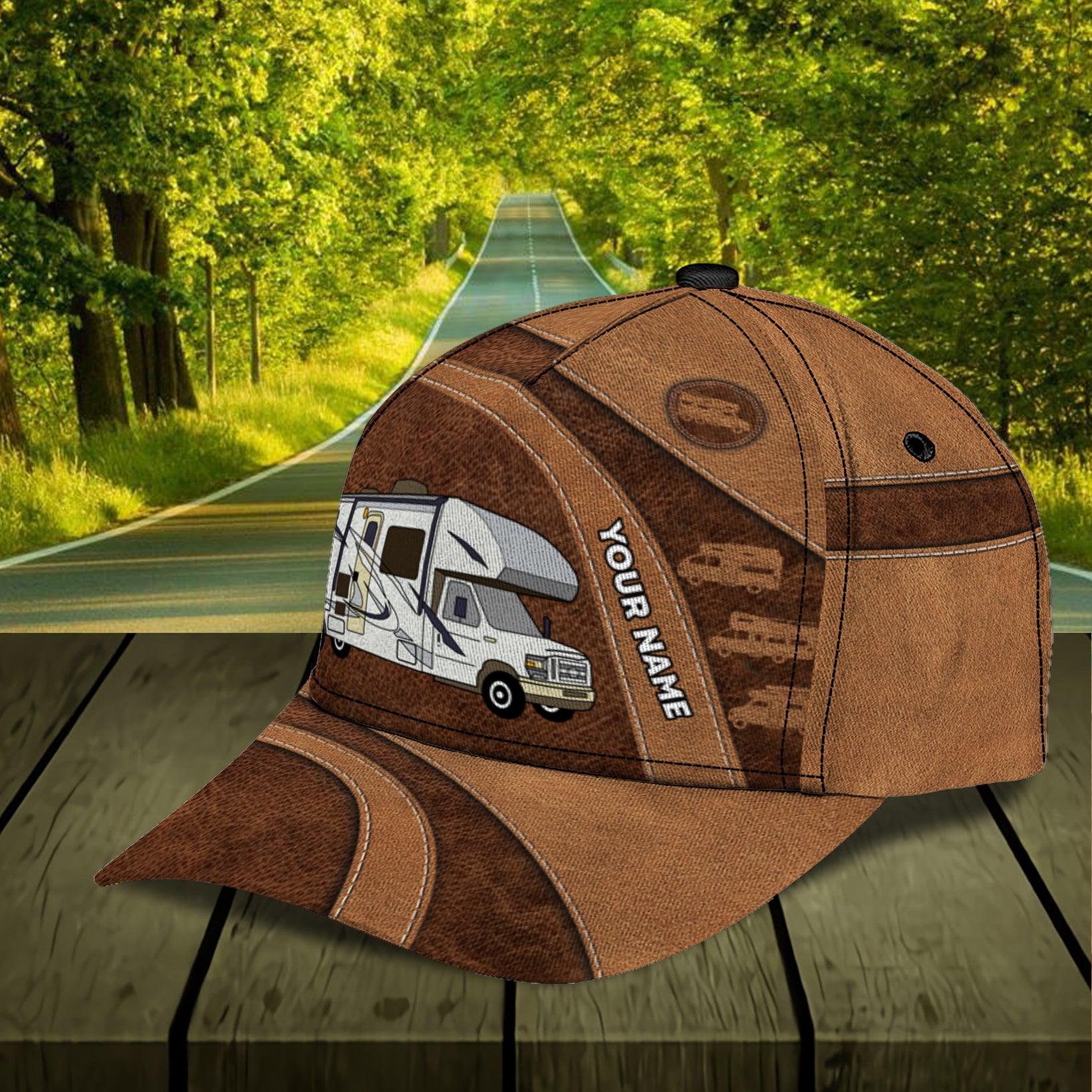 Camping Personalized Classic Cap, Personalized Gift for Camping Lovers Trucker Hats Custom Hats Gifts For Men & Women