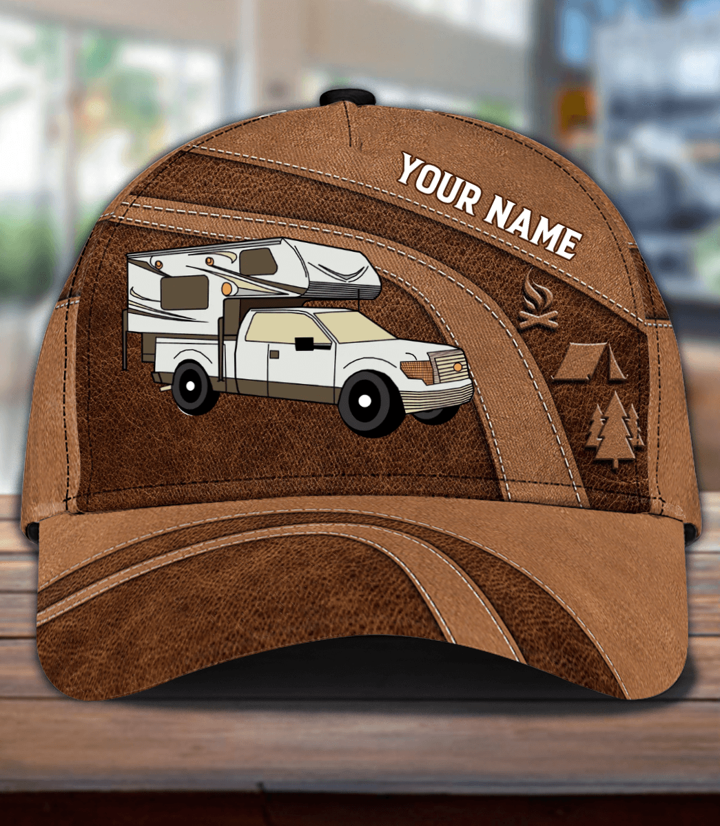 Camping Personalized Classic Cap, Personalized Gift for Camping Lovers Trucker Hats Custom Hats Gifts For Men & Women