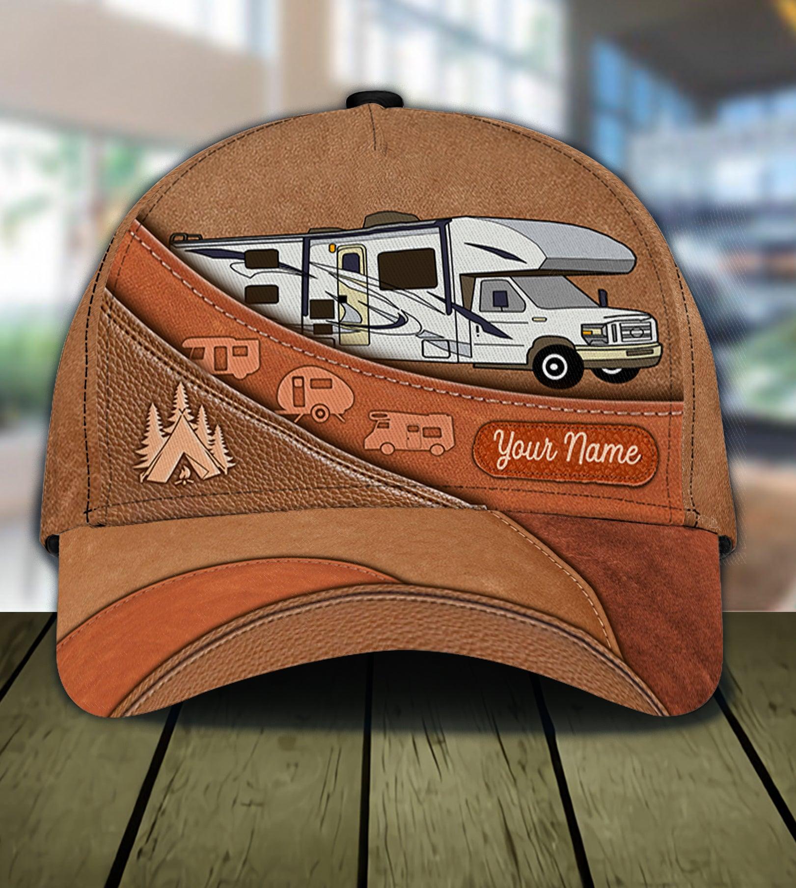 Camping Personalized Classic Cap, Personalized Gift for Camping Lovers Trucker Hats Custom Hats Gifts For Men & Women