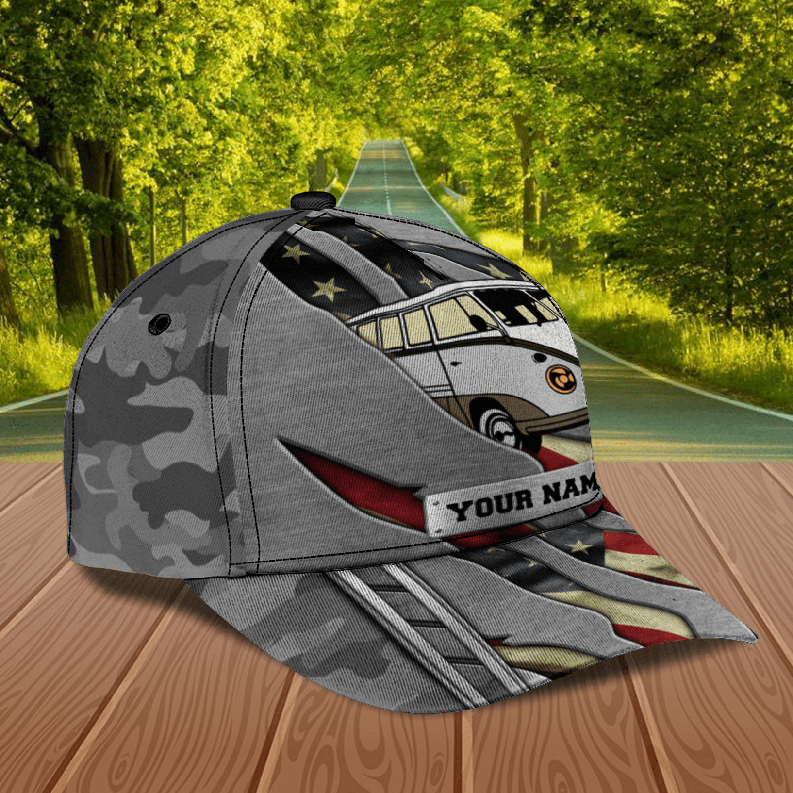 Camping Personalized Classic Cap, Personalized Gift for Camping Lovers Trucker Hats Custom Hats Gifts For Men & Women