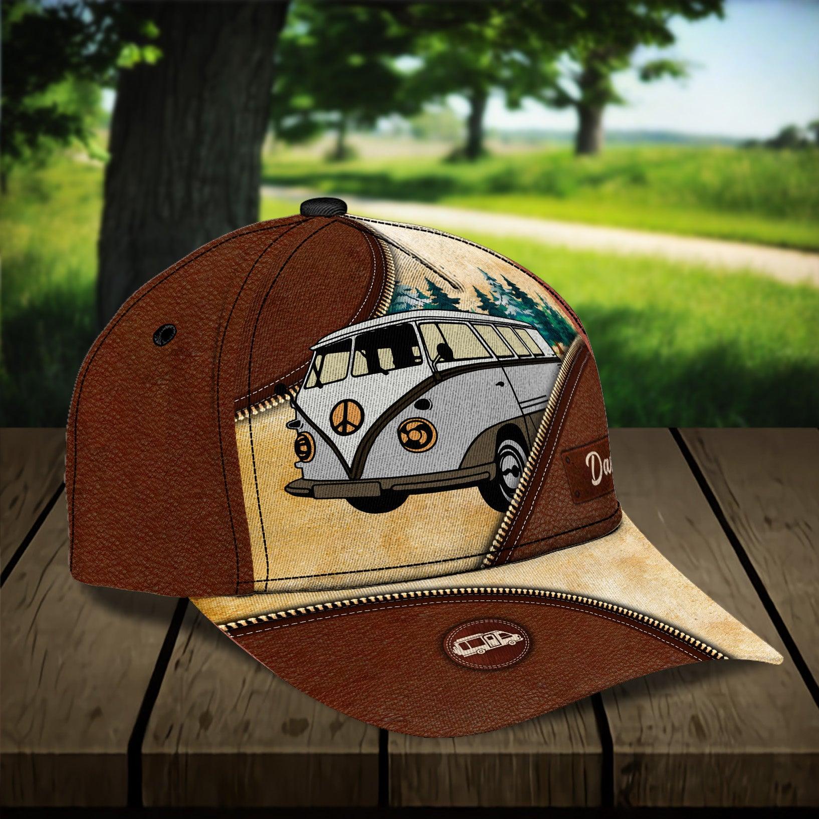 Camping Personalized Classic Cap, Personalized Gift for Camping Lovers Trucker Hats Custom Hats Gifts For Men & Women