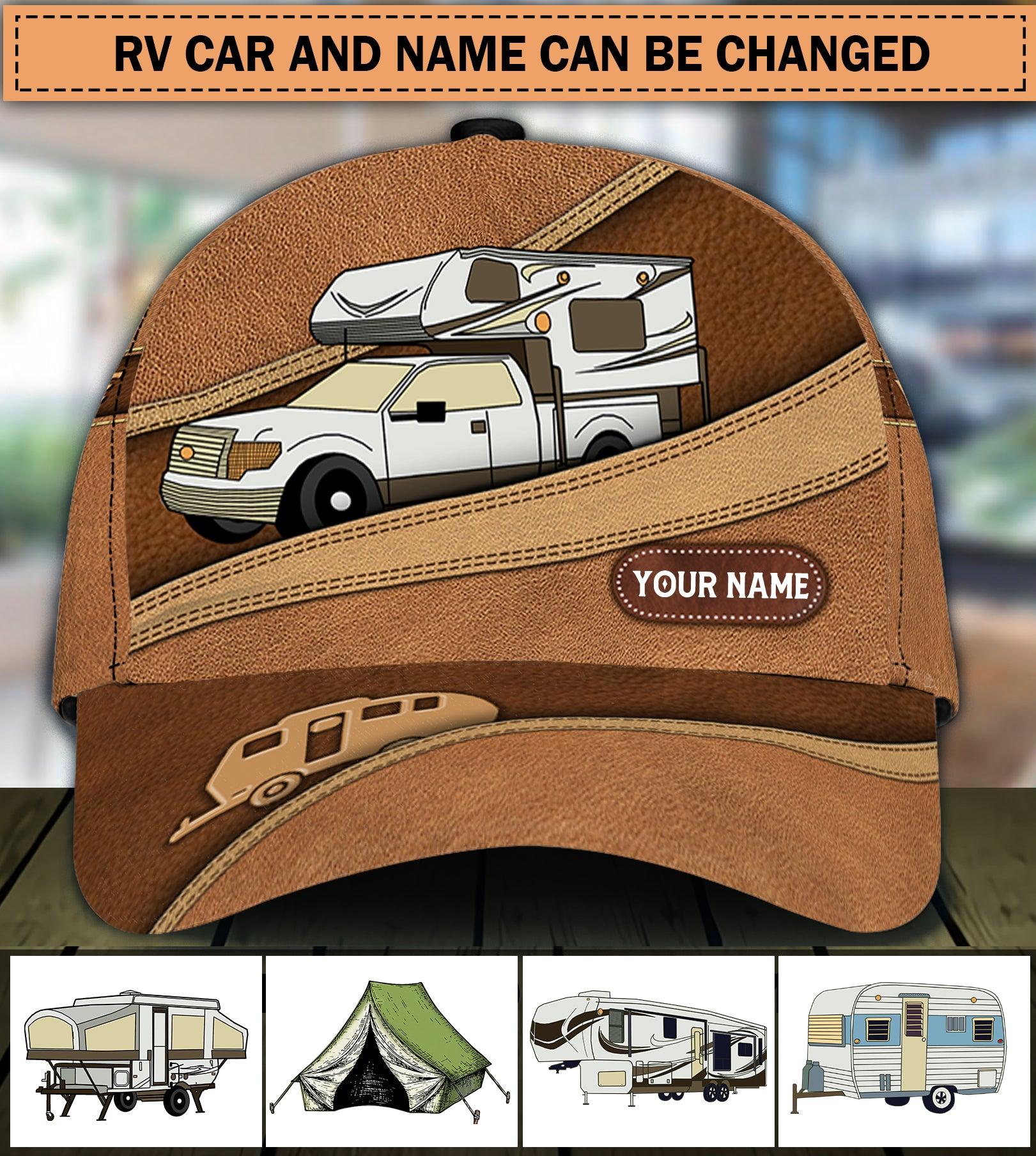 Camping Personalized Classic Cap, Personalized Gift for Camping Lovers Trucker Hats Custom Hats Gifts For Men & Women