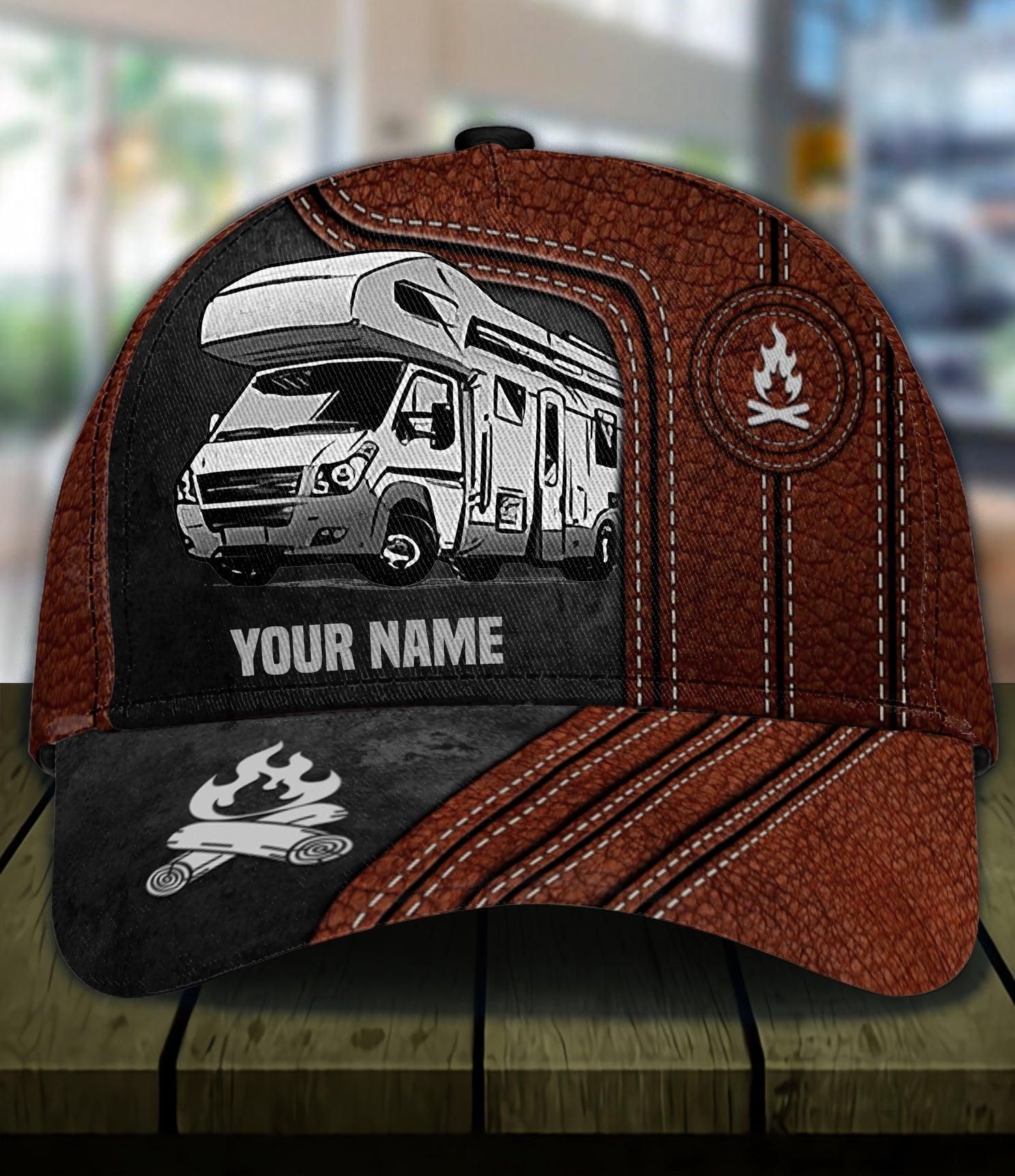 Camping Personalized Classic Cap, Personalized Gift for Camping Lovers Trucker Hats Custom Hats Gifts For Men & Women