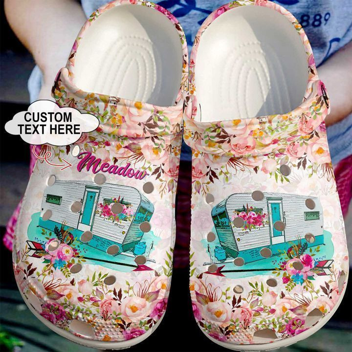 Camping Personalized Happy Camper Clog Shoes