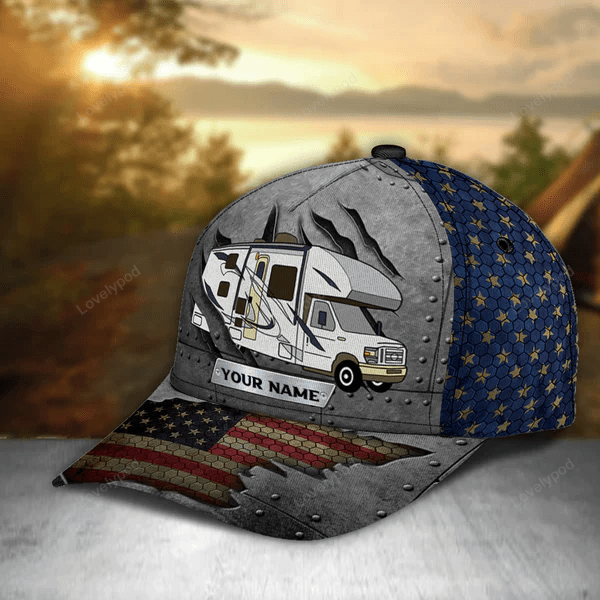Camping Scratches Personalized Classic Cap, Gift for Camping Lovers hat for men and women Trucker Hats Custom Hats Gifts For Men & Women