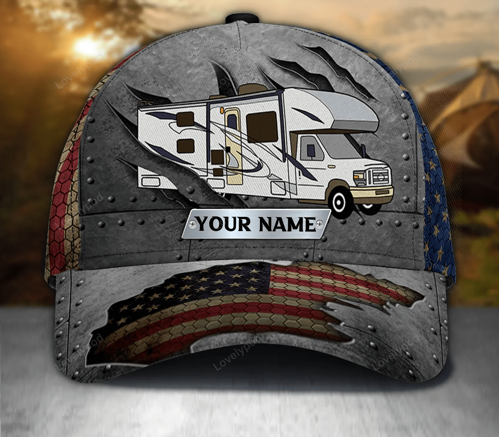 Camping Scratches Personalized Classic Cap, Gift for Camping Lovers hat for men and women Trucker Hats Custom Hats Gifts For Men & Women