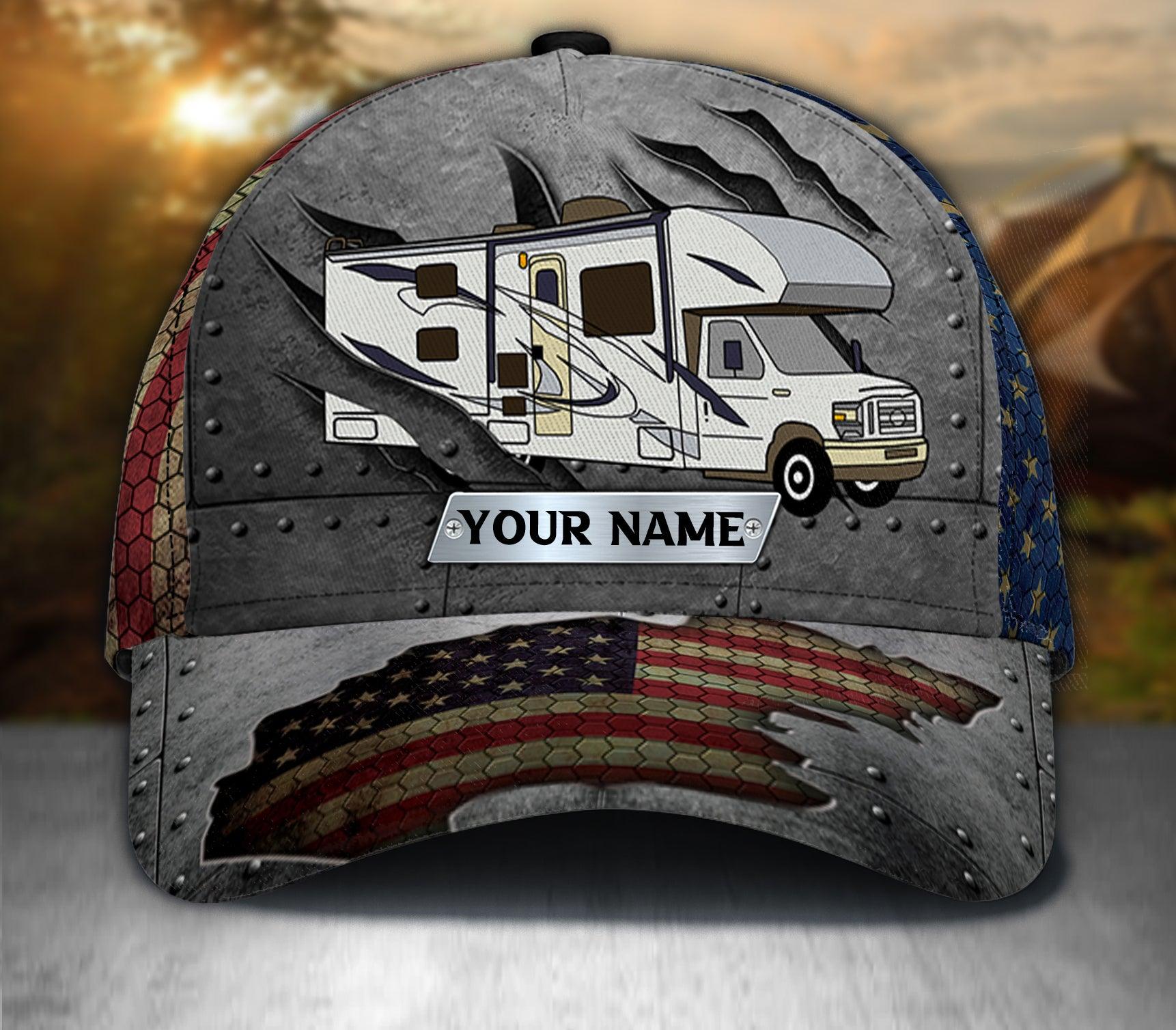 Camping Scratches Personalized Classic Cap, Personalized Gift for Camping Lovers Trucker Hats Custom Hats Gifts For Men & Women