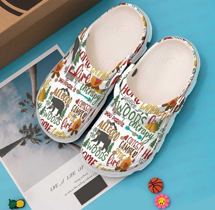 Camping Sticker Croc Shoes - Camping Life Crocbland Clog Gift