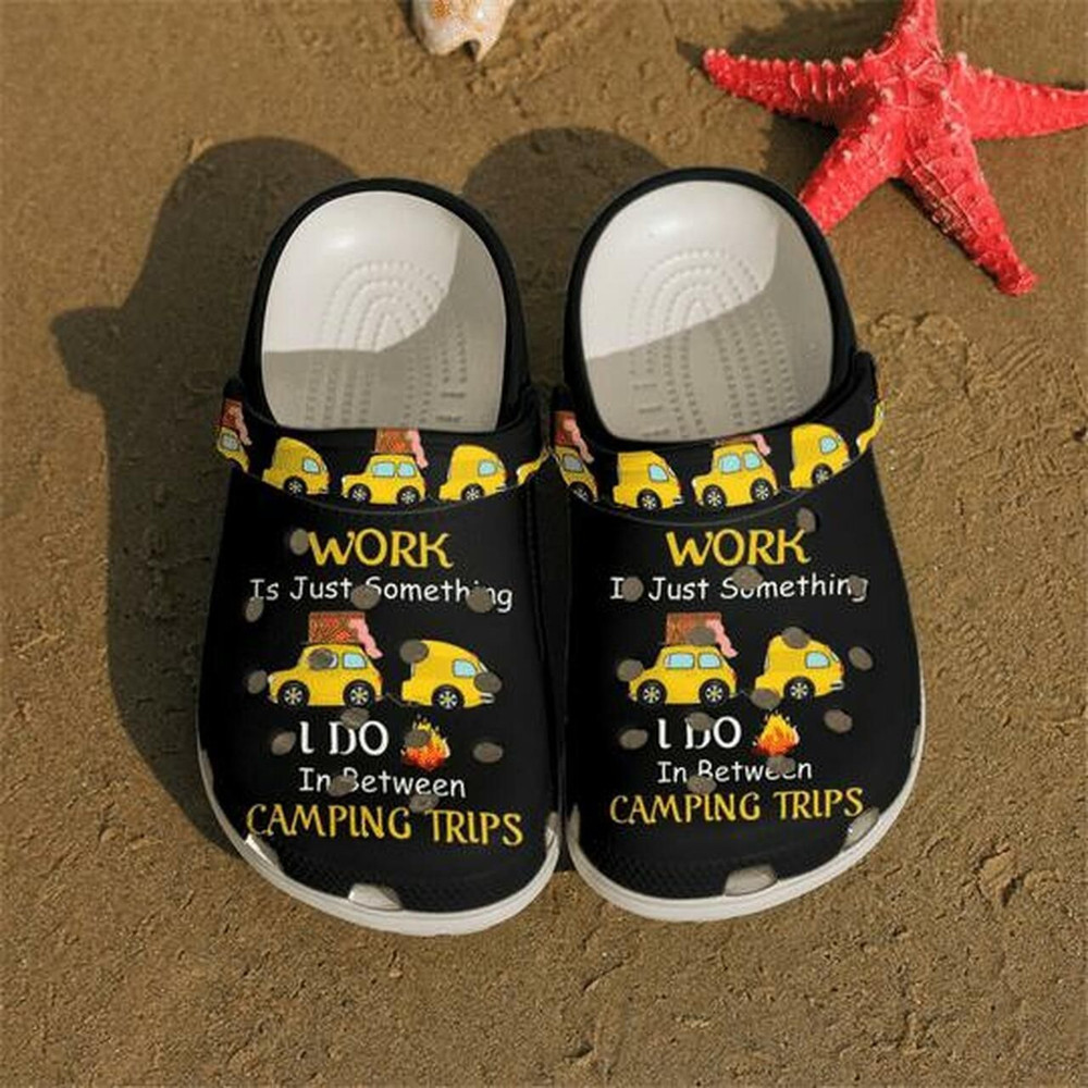Camping Trips Work Camper Van Personalized 5 Gift For Lover Rubber clog Shoes Comfy Footwear