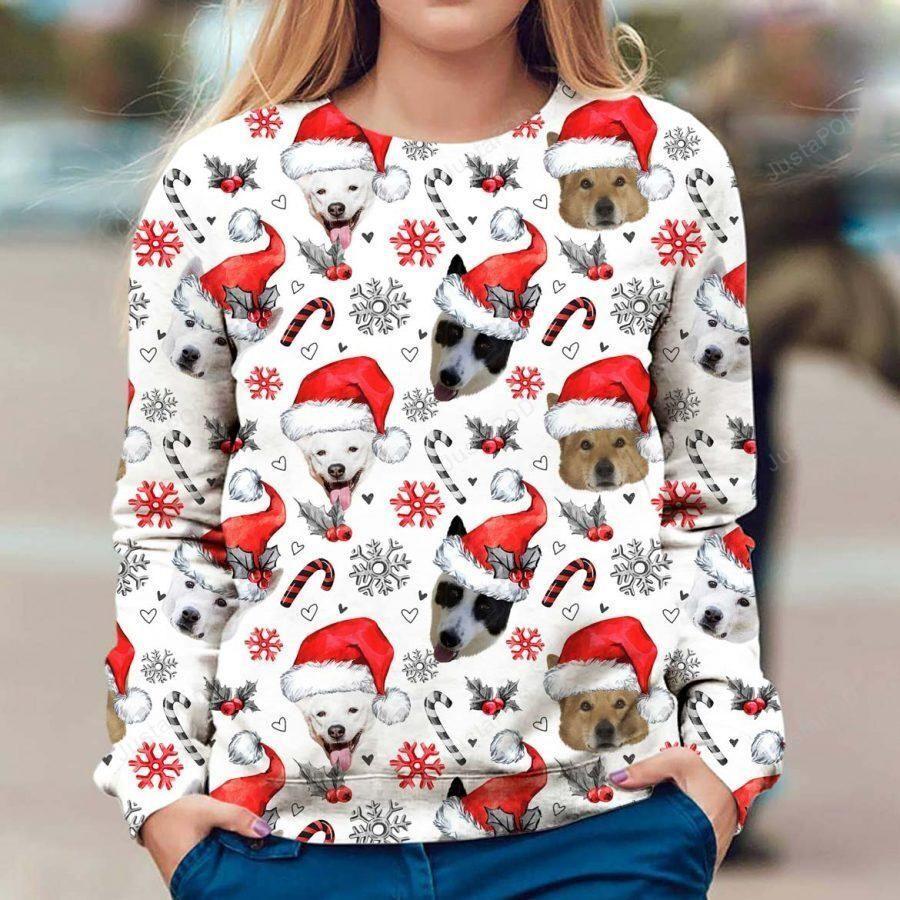Canaan Dog Ugly Christmas Sweater Adult 3D Funny Matching for family