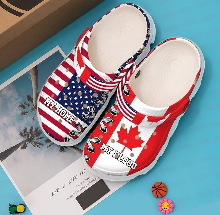 Canada My Home Blood Classic Clogs Shoes