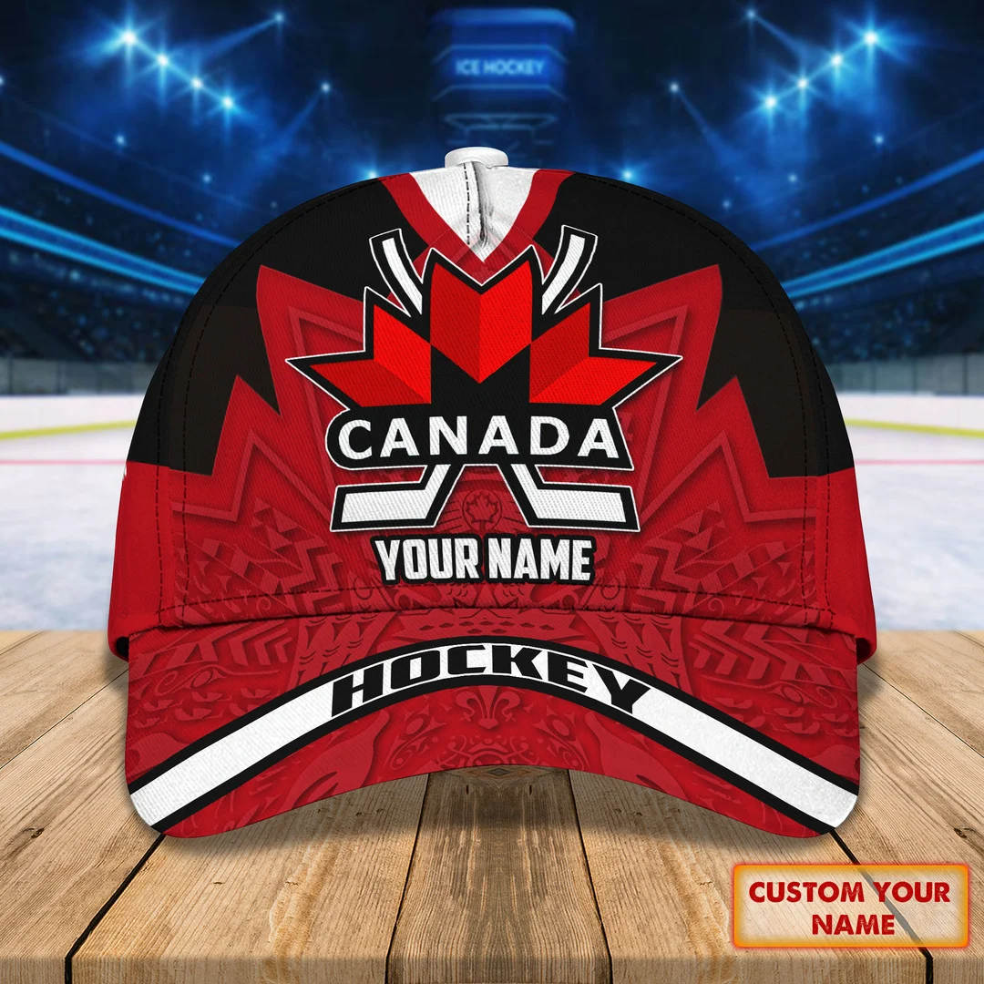 Canadian Hockey Love Ball Cap Trucker Hats Custom Hats Gifts For Men & Women