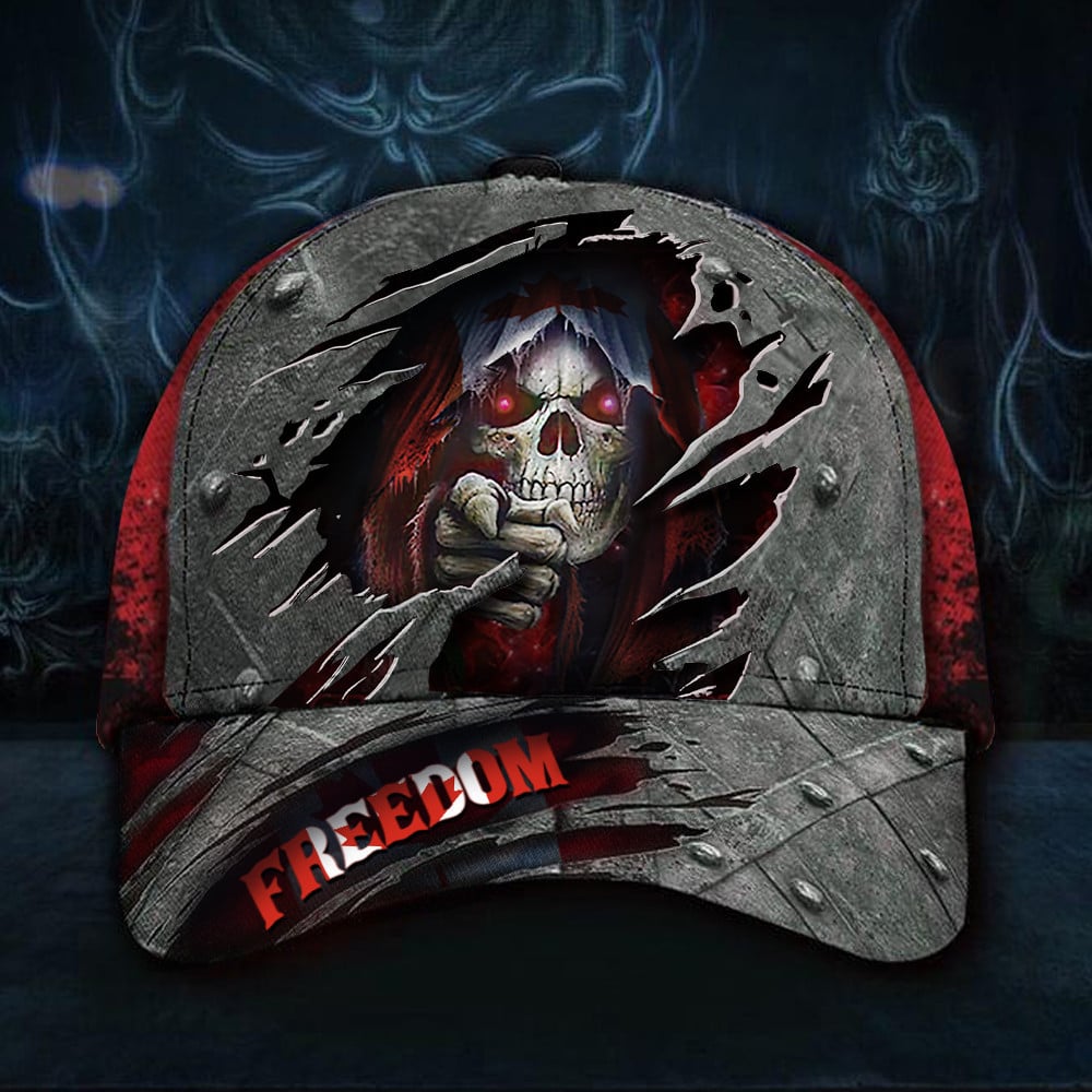 Canadian Skull Freedom Convoy Hat Support Truck Drivers For 2022 Vintage Caps Men Trucker Hats Custom Hats Gifts For Men & Women