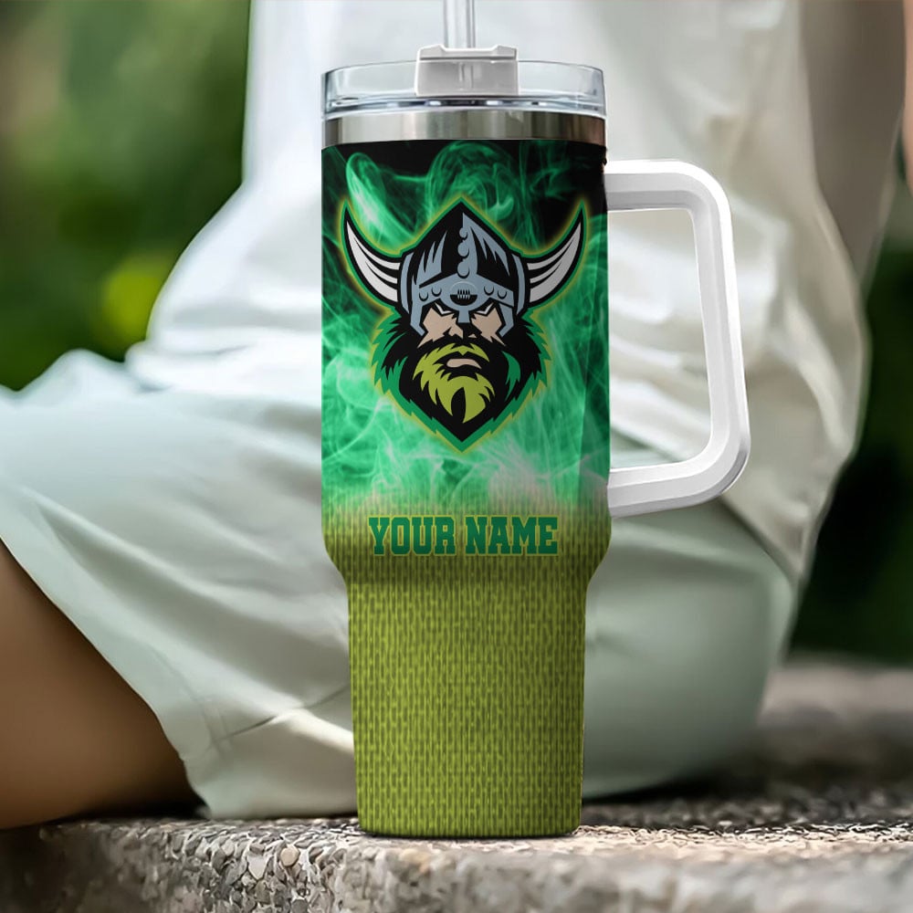 Canberra Raiders NRL Flame Effect Custom Stanley Cup 40 oz 30 oz Tumbler With HandleTVC2301194